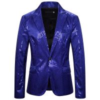 ZZOOI Mens Sequins Blazers Suit Jacket Stylish Tuxedo Blazer Men  Christmas Mardi Gras Halloween Costume Party Wedding Blazer Hombre