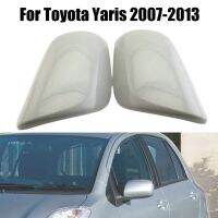 กรอบหุ้มกระจกปีก ABS สีเทาสำหรับ Toyota Yaris 0713ไดรเวอร์และด้านข้างผู้โดยสาร