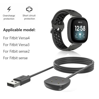 ○ 1/2 szt. Kabel ładujący do Fitbit Versa 4/3 5V 1A 50/100cm kabel do ładowania USB wymienna podstawka na kabel ładujący akcesoria do zegarka