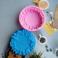 【CW】◐◈卍  Round Birthday Pan Silicone Baking Mould Bread Cheese Pudding Pizza Pastry Decorations Making