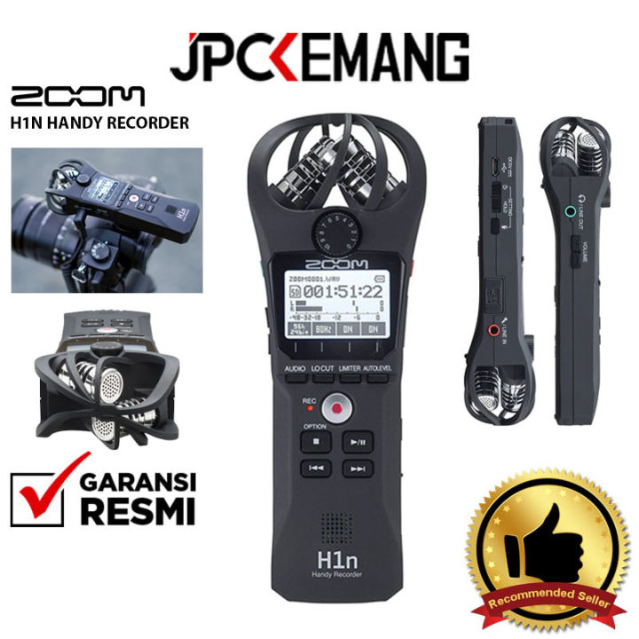 Voice　Audio　JPC　Indonesia　KEMANG　Recorder　Handy　GARANSI　Zoom　Recorder　RESMI　H1N　Microphone　Lazada