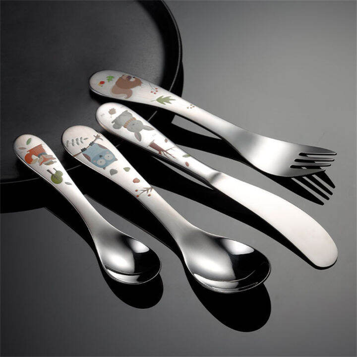 eco-friendly-spoon-baby-kitchen-supplies-flatware-cute-safe-fork-stainless-steel-kids-cutlery-carving