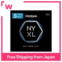 DAddario เหล็กธรรมดา NYXL 019สายกุหลาบ NYS019สำหรับไฟฟ้า/กีตาร์โปร่งชุด5ชิ้น