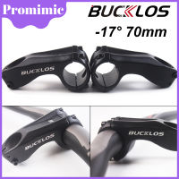 BUCKLOS ด้ามมือจับจักรยาน-17องศาอะลูมินัมอัลลอยก้าน MTB 70มม.Ultralight Stem สำหรับ31.8มม.ถนนสายที่ยึดอุปกรณ์อะไหล่จักรยานเสือภูเขา