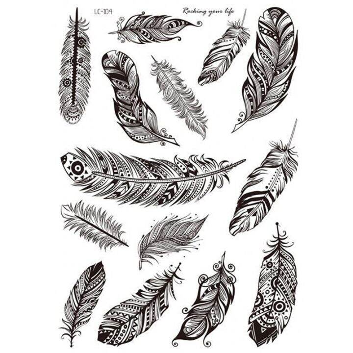 waterproof-black-temporary-tattoo-stickers-arm-chest-water-transfer-fake-tattoos-mandala-lion-feather-women-men-body-art-tatoo