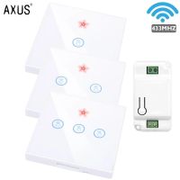 AXUS Wireless Smart Switch Light 433Mhz RF 86 Wall Panel Switch Remote Control Mini Relay Receiver 220V Home Led Light Lamp Fan