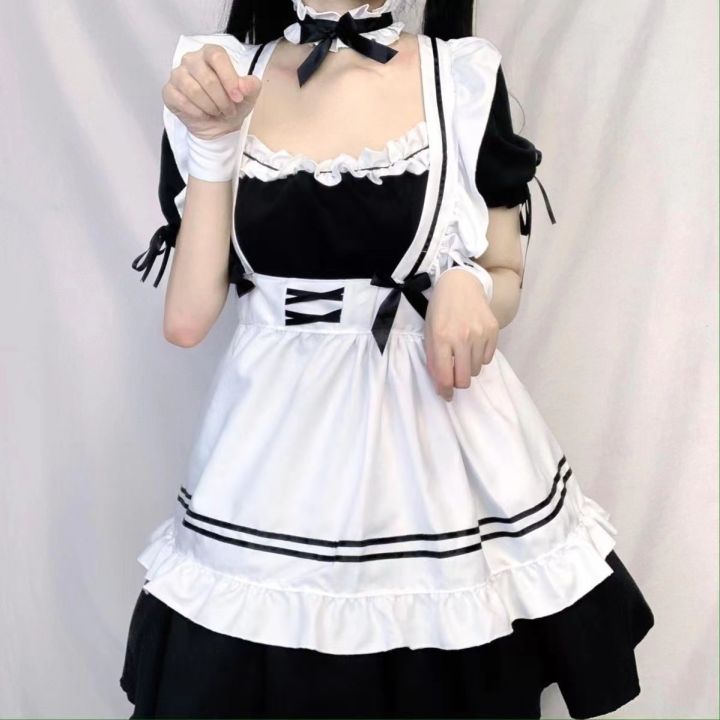 กรีดร้องสั้นๆแต่งตัวถาวร-christmas-maid-cafe-cos-หูแมวสาวนุ่มหูโลลิต้าสุดน่ารัก