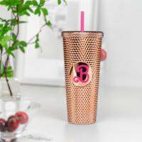 2 Colors Barbie Style Double Wall  Cup With Straw Creative Tumbler 700ML X6J5