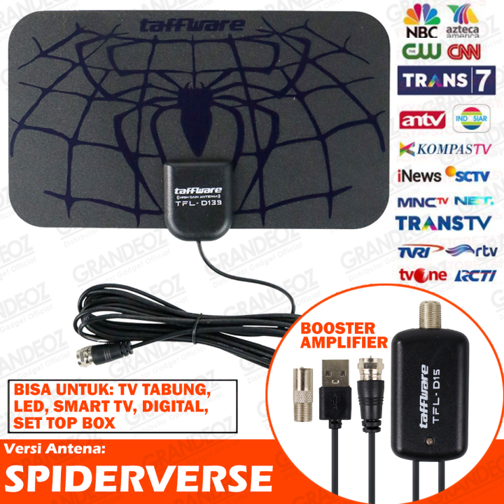 ANTENA TV + BOOSTER Penguat Signal DIGITAL SMART TV Tabung STB Set Top