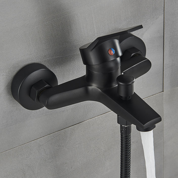 matte-black-bathroom-bathtub-faucet-hot-cold-water-mixer-tap-wall-mount-faucet-with-handheld-shower-bathtub-outlet