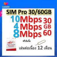 ซิมโปรเทพ 10-4-8 Mbps  30/60GB ไม่ลดสปีด เล่นไม่อั้น โทรฟรีทุกเครือข่ายได้ แถมฟรีเข็มจิ้มซิม