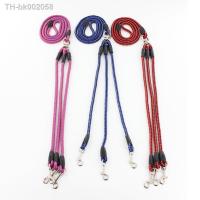 ﹍▧☁ 3 Way Dog Leash 3-In-1 Couplers Nylon Pet Traction Rope With Ergonomic Handle For Outdoor Walking Dog Harness Pet Items