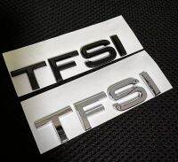 KLL 5X Chrome Glossy Black TFSI Tail Emblem Badge Trunk Decal Sticker For Audi A3 A4 Car Styling