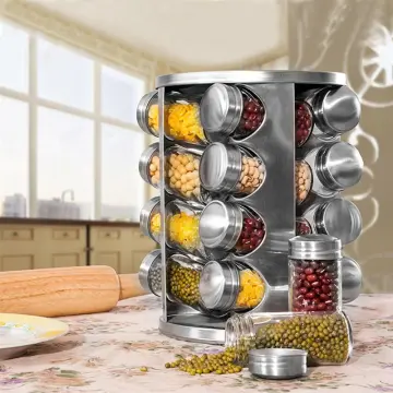 Kitchen Rack Organizer Bottle Holder Seasoning Jars Rack Set