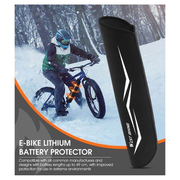 west-biking-e-bike-battery-nylon-fiber-protection-cover-e-bike-battery-protection-for-integrated-frame-battery-30-40cm