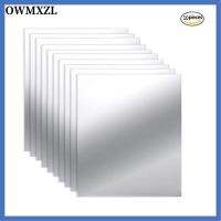 OWMXZL 10pcs ห้องนอน จิตรกรรมฝาผนัง ห้องน้ำ สติ๊กเกอร์กระจก สติกเกอร์ติดผนัง สี่เหลี่ยม DIY สติ๊กเกอร์