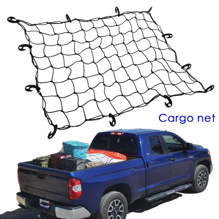 120*90cm Bungee Cord Cargo Net With Hooks Secure Luggage Rack Pickup Truck Bed RV Camping Lazada