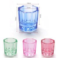 Dish Lid Bowl Cup Holder Equipment Nail Tools 1Pcs Crystal Glass Acrylic Acrylic Powder Liquid Nail Cup Acrylic Nail Supplies Cups  Mugs Saucers