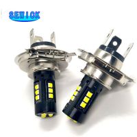 หลอดไฟหน้ารถมอเตอร์ไซค์ LED 3030 H4 100ชิ้น360องศา P15D BA20D BA15S Headlamp15smd แสงสีขาว6000K สว่างมาก