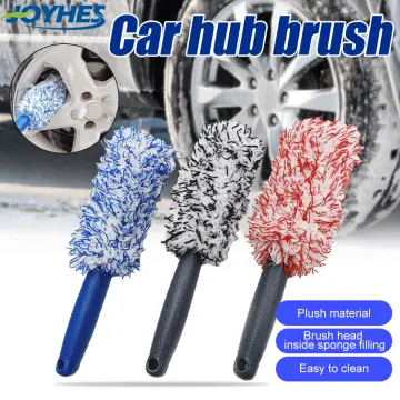 Premium Wool Car Wheel Hub Microfiber Wheel Brush With Flexible