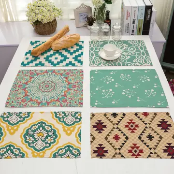 1pc Coffee English Print Dining Table Mat, Modern Minimalist Tpr