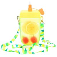 Cute Purses Water Bottles with Straws, Popsicle Straw Cups, Leakproof Ice Cream Popsicle Cups for Adult Children