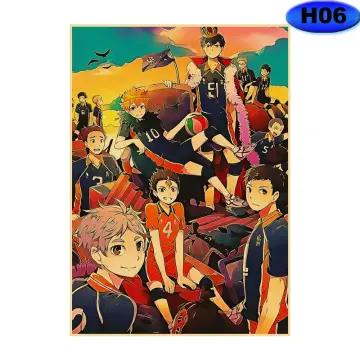 Anime Haikyuu Retro Posters and Prints Volleyball Boy Poster Aesthetic Room  Decor Decorative Items for Home Decoration Painting