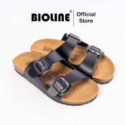PU01 - Dép Đế Trấu, Dép lê BIOLINE Official Thiết Kế Unisex Hai Quai Ngang