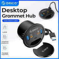 ORICO เดสก์ท็อป Grommet USB 3.0 HUB,ตัวแยกความเร็วสูงพร้อม SD TF อะแดปเตอร์หูฟัง Micro Cophone สำหรับอุปกรณ์เสริมคอมพิวเตอร์ (โต๊ะ)