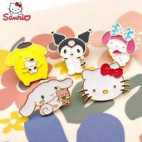 Brooch Cartoon Cinnamoroll Kuromi Kawaii Multi-Functional Scarf Dripping Metal Pin Accessories