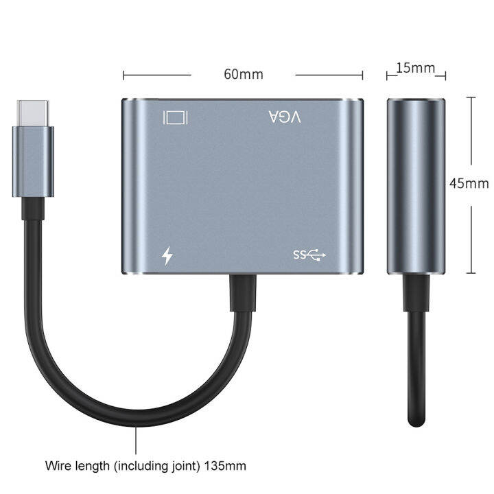 ryra-4-in-1-type-c-ถึง4k-รองรับ-hdmi-vga-pd-adapter-usb-3-0-hub-type-c-splitter-docking-station-สำหรับแล็ปท็อปคอมพิวเตอร์อะแดปเตอร์