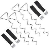 8Pcs Outdoor Trampoline Anchors, Camping Screw Pile Nails, Fixed Pile Anti-Falling Tent Nails