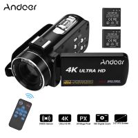 Andoer Digital Video Camera 4K Handheld DV Professional with Hot Shoe for Mounting Microphone 3 Inch IPS Monitor Anti Shaking