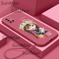 เคสโทรศัพท์ Samsung A51 ซิลิโคนอ่อนนุ่มปกหมวกออกแบบปกสำหรับสาว