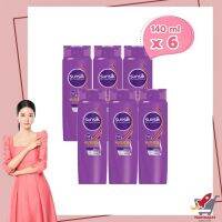 Sunsilk Shampoo 140 ml x 6 Purple  ซันซิล แชมพู เพอร์เฟค สเตรท สีม่วง ขนาด 140 มล. แพ็ค 6 ขวด