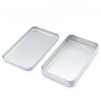 1PCS 15cm Rectangular Cigarette Storage Tin Box for Candy Jewelry Wedding Favor Metal Card Makeup Brush Case Cosmetic Organizer Storage Boxes