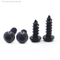 10-50pcs Black Grade 8.8 Carbon Steel Pan Round Head Hexagon Socket Self Tapping Screws M2 M2.5 M3 M4 M5 M6