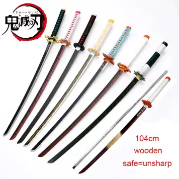 Wooden Cosplay Anime Katana Swords Unedged Sword for Party Kids Birthday  Gift with 2 Optional Size - buy Wooden Cosplay Anime Katana Swords Unedged  Sword for Party Kids Birthday Gift with 2