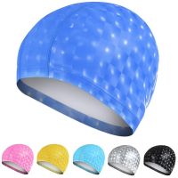 【health】 Waterproof PU Swim Diving Cap Protect Ears