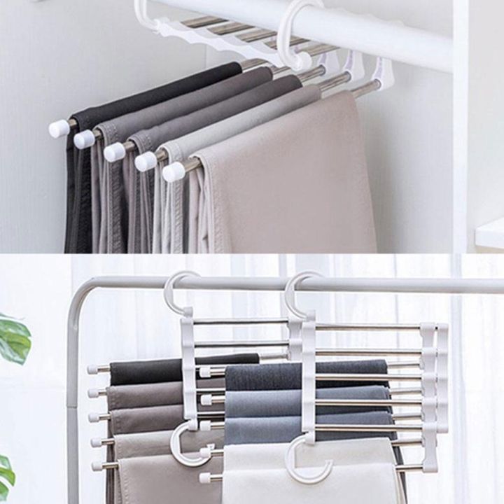 stainless-steel-multi-function-five-in-one-hanger-pants-rack