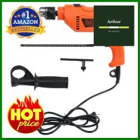 ชุดสว่านกระแทก BLACK&amp;DECKER HD555KMPR B1 13 มม. 550 วัตต์HAMMER DRILL BLACK&amp;DECKER HD555KMPR B1 13MM 550W **ราคาดีที่สุด**