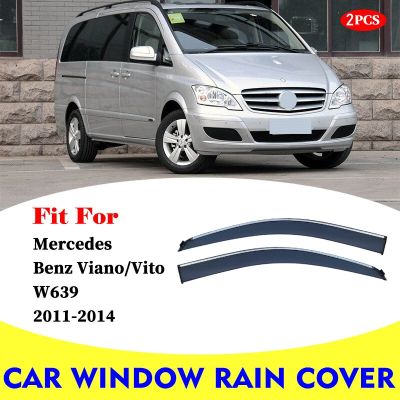 สำหรับ Mercedes Benz Viano Vto W639 2011-2014ตัวเบี่ยงกระจกกันฝนกันสาดแผ่นครอบอุปกรณ์ตกแต่งรถภายนอก