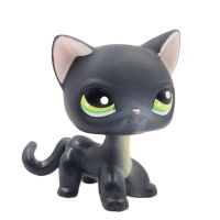 【SALE】 tiorinsecur1988 LPS CAT Littlest ร้านขายสัตว์เลี้ยงน่ารักของเล่นจริงหายากแมวขนสั้น #336ตาสีเขียวสีดำยืนคิตตี้เด็กของขวัญคริสต์มาส