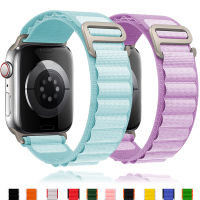 สายไนลอน Alpine Loop สำหรับสายคาด Apple Watch 9 45Mm 41Mm 44Mm 40Mm 49Mm 42Mm 38Mm โลหะ G-สร้อยข้อมือ IWatch Ultra2 49Mm 9 SE 8 7 6 5 3