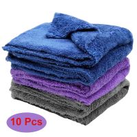 【cw】 3/5/10pcs Car Microfiber Cleaning Drying Polishing Soft Edgeless Detailing Waxing 40X40CM 350GSM