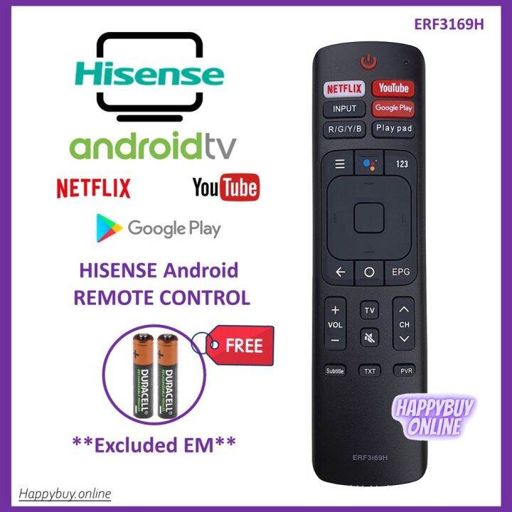 Hisense Android smart TV remote control (erf3169h) Hisense YouTube