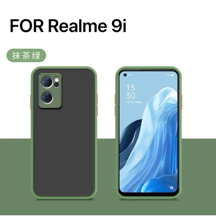 ส่งจากไทย-case-realme-9i-เคสโทรศัพท์-realme-9i-เคสกันกระแทก-ปุ่มสีผิวด้าน-กันรอยกล้อง-ขอบนิ่มหลังแข็ง