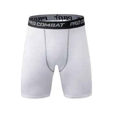 White compression store shorts