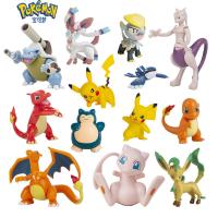 【LZ】 4-13Cm Pokemon Anime Figure Charizard Mewtwo Pikachu  Mew Psyduck Collection Pokemon Action Toys Model Kids Birthday Gifts