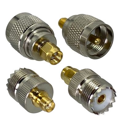 1pcs UHF SO239 PL259 to SMA Male Plug &amp; Female Jack RF Coaxial Adapter Connector Wire Terminals Straight Brass Electrical Connectors